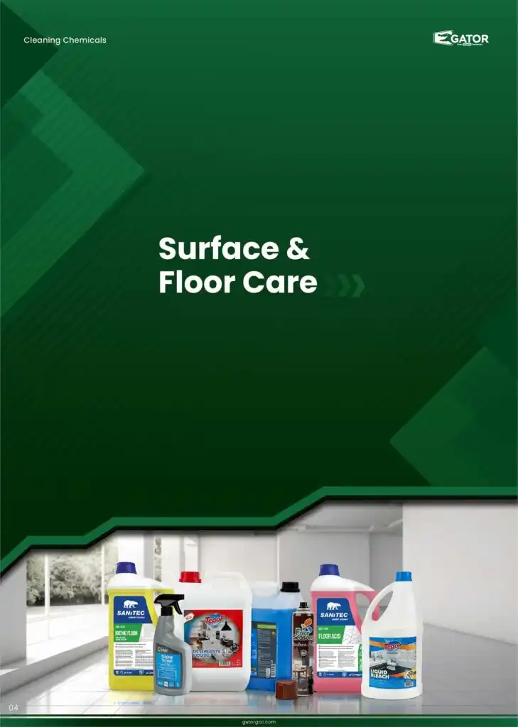 surface & floor care chemicals catalogue gator in Dubai